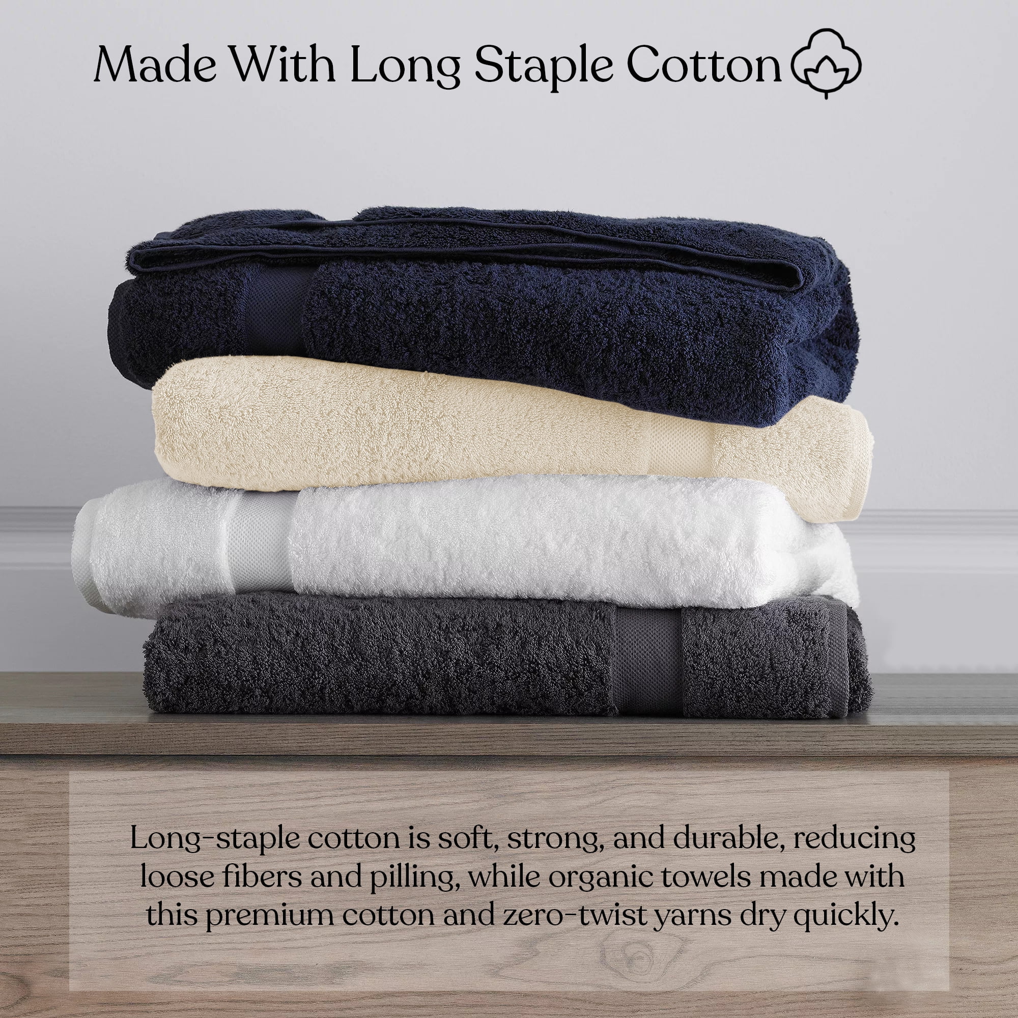 A1 Home Collections 100% Organic Cotton 700 GSM Plush Feather Touch Quick Dry Bath Sheet, GOTS Certified, Oeko-Tex Green Certified, Organic Cotton Bath Sheet
