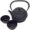 thumbnail image 2 of CUISILAND 27oz Hobnail Cast Iron Teapot Set with 2 Cups - Black, 2 of 4
