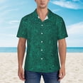 thumbnail image 2 of Fotbe Teal Marble Camisa Hawaiana para Hombre Unisex – Camisa Casual de Verano con Botones de Manga Corta de Algodón y Lino,XX-Large, 2 of 7