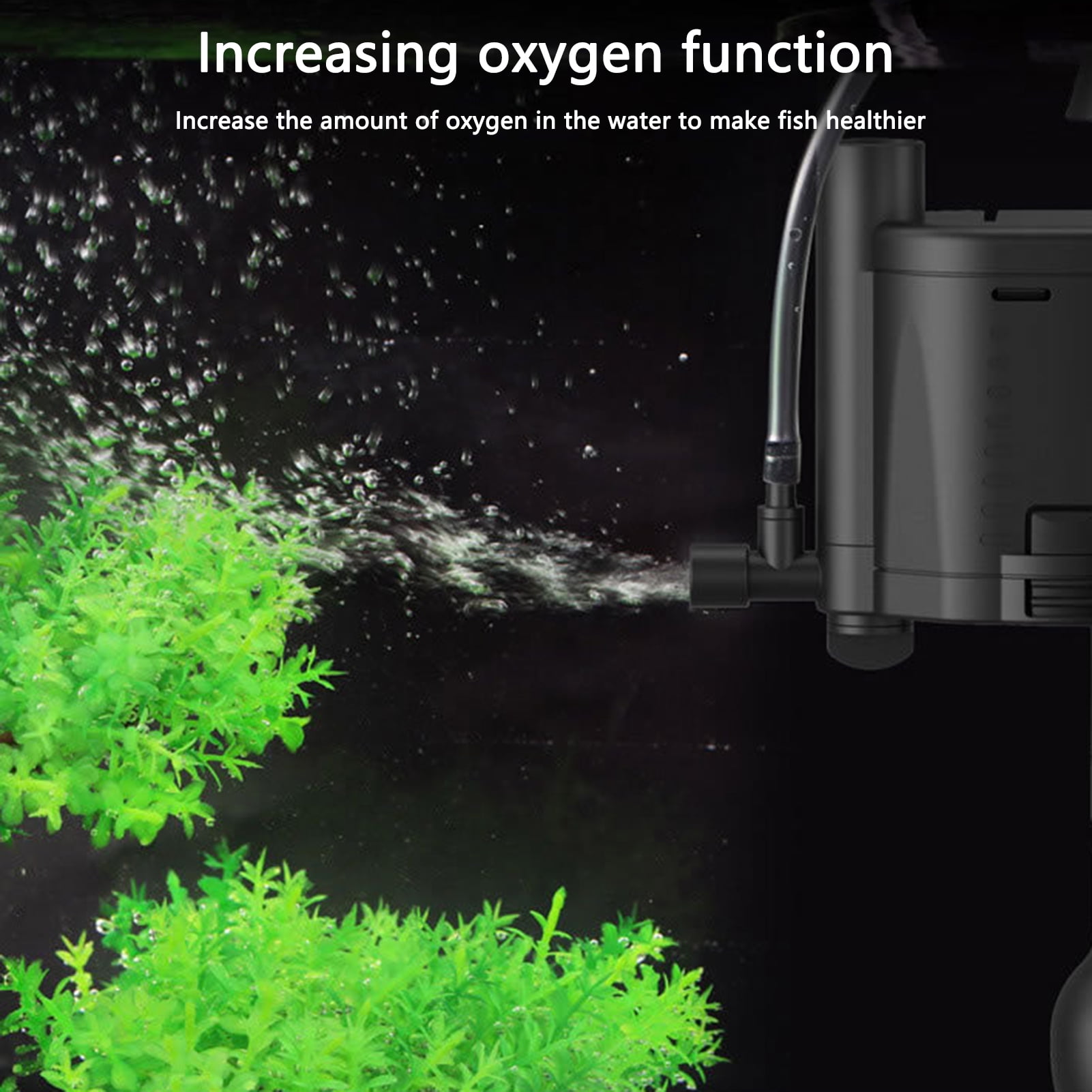 Frogued 1 Set Filtering Pump Energy-efficient Multi-purpose Corrosion Resistant 3 in 1 Fish Tank Filter Pump Aquarium Accessories
