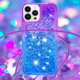 thumbnail image 4 of Funda para iPhone 15 PRO Brillantina Líquida Divertida Reluciente y con Cristales en Movimiento Cuerpo Cruzado con Cordón Ajustable, 4 of 5