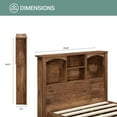 thumbnail image 4 of OS Home and Office Furniture Twin Sized Bookcase Headboard Platform Bed in Oak, 4 of 6