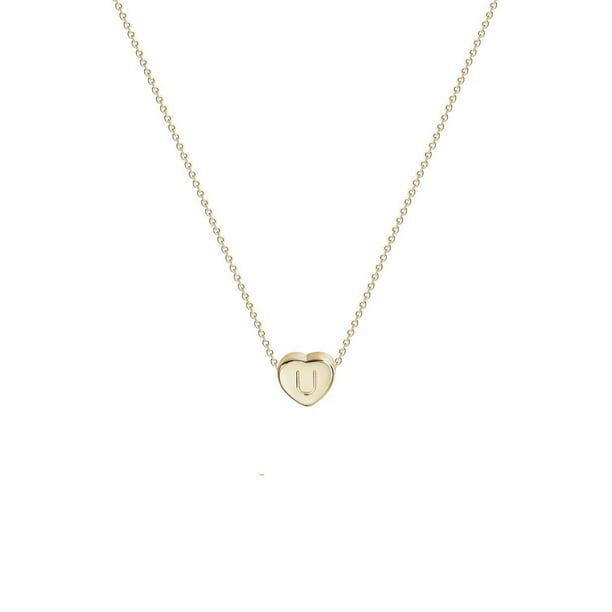 Collar para mujer, joyería para mujer, joyería de moda para mujer, regalo para mujer, 26 collares con colgante de cadena con nombre y letras en inglés, joyería, collares de moda.