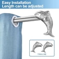 thumbnail image 3 of Urbanest Adjustable Single Curtain Rod Set Fish Finials – 3/4 - Inch Diameter, With Pewter Rod, 48–84 Inches, 3 of 6