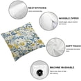 thumbnail image 4 of BANET  Throw Pillow Covers, Blue Leaves Yellow Berries Floral Summer Farm Plant Print Square Short Plush Pillowcase Soft Decorative Cushion Case for Sofa Bedroom Car 24x24in, 4 of 5