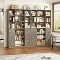 thumbnail image 4 of Homfa 74.2" Tall Bookcases with 2 Drawers & Adjustable Book Shelf, 6 Tier Wooden Display Bookshelf Storage for Living Room Home Office, Gray, 4 of 8