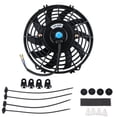thumbnail image 2 of 12V 80W 10 inches Push/Pull Electric Radiator Intercooler Slim Fan Engine Cooling Kit, 2 of 6