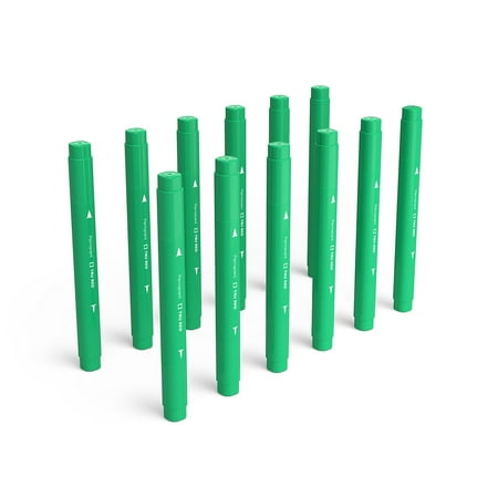 UPC: 0718103362399 | TRU RED Pen Permanent Marker Twin Tip Green Dozen (TR57833)