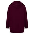 thumbnail image 6 of zfwon Women's Mid Length Hooded Sweatshirt Ladies Plain Zip Up Jacket Solid Color Long Sleeve Hoodies Casual Coat with Pockets Plus Size S-5XL Autumn Winter Outerwear Hooded Top, 6 of 9