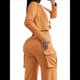 thumbnail image 2 of Conjunto de Dos Piezas para Mujer: Blazer Corto, Chaqueta y Pantalón de Trabajo de Cintura Alta y Pierna Amarillo L, 2 of 6