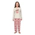 thumbnail image 4 of Merry & Bright Gingerbread Hot Cocoa Matching Family Christmas Pajamas With Dog, Beige & Pink Holiday PJs, Plus Sizes, With Pockets, 4 of 7