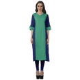 thumbnail image 1 of Moomaya Vêtements Ethniques pour Femmes Kurta Punjabi Longue Droite pour Femmes Robe Indienne Décontractée, 1 of 6