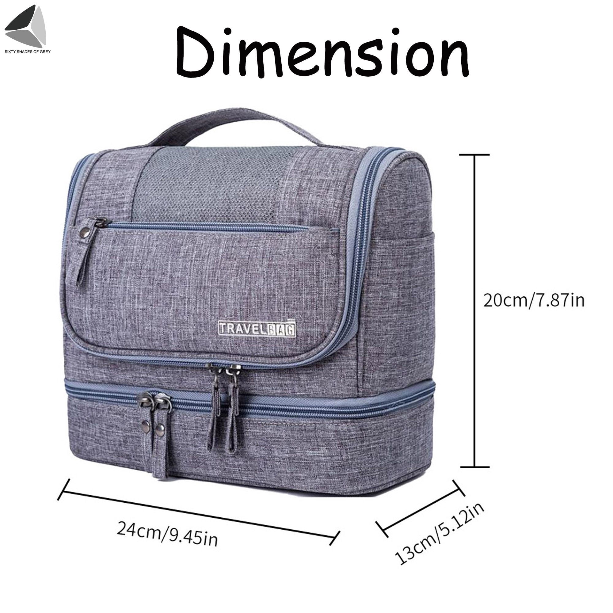 PULLIMORE Large Hanging Toiletry Bag for Women and Men, Travel Toiletry Bag Organizer for Toiletries, Cosmetics, Makeup Bag with Mesh (Black)