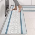 thumbnail image 2 of Kitchen Rugs Sets Of 2,Blue Geometric Striped Pattern Anti Fatigue Kitchen Mat Rugs Non Slip Washable,Decorative Kitchen Floor Mats for Kitchen,Sink,Laundry,17"X47", 2 of 5