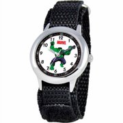 Hulk Boys' Stainless Steel Watch, Black Strap