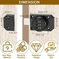 thumbnail image 2 of Combination Cabinet Lock, 3-Digit Password Cabinet Lock Zinc Alloy Mechanical Keyless Safety Doors Latch, Black, 2 of 7