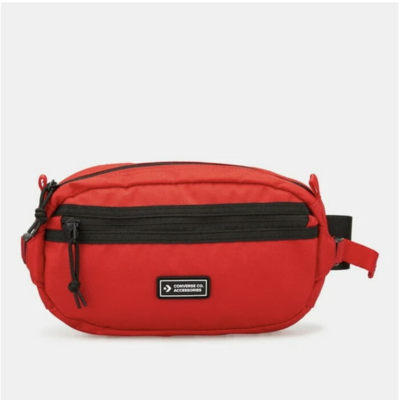 Converse Unisex Sling Pack Red Black Zip Pockets