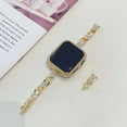 thumbnail image 6 of Band for Apple Watch 38/40/41/42mm(S10) for Women Girls, Sparkly Diamond Flower Metal Strap for iWatch Series 10 9 8 7 6 5 4 3 2 1 SE Ultra Elegant Stylish Bracelet Strap, Gold, 6 of 7