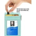 thumbnail image 4 of Badge Holder Wallet with Zipper, 5 Card Slots, RFID Blocking Pocket and Neck Lanyard Strap, 4 of 5