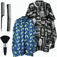 thumbnail image 1 of Capa Barberia Barbero Estilista Cubridor Cabello Corte 5 Pcs, NEGRO/AZUL, 1 of 5