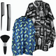 thumbnail image 1 of Capa Barberia Barbero Estilista Cubridor Cabello Corte 5 Pcs, NEGRO/AZUL, 1 of 5