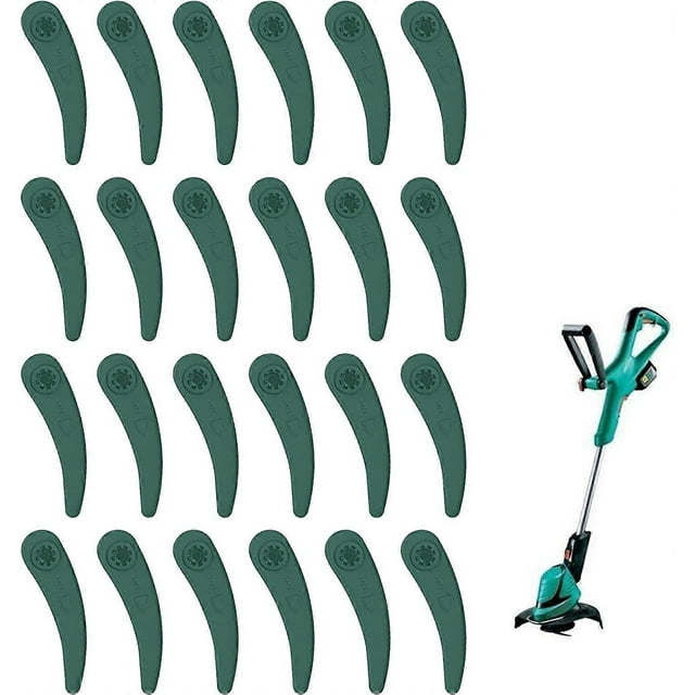 24pcs Replacement Plastic Blades Trimmer Blade Trimmer Edger Blade Plastic Blades Plastic Blade Trimmer