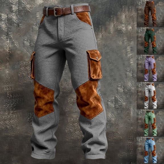 Kcolen Sweat Pants for Mens Loose Men's Casual Trousers with Waist and Straight Leg Design for Summer Comfort