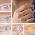 thumbnail image 2 of Deng Anillos de flor de loto hind煤 para mujeres y hombres, banda de boda de acero inoxidable, joyer铆a 茅tnica de moda, amuleto budista, anillo Floral, 2 of 2