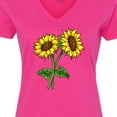 thumbnail image 4 of Inktastic Pair of Sunflowers Women's V-Neck T-Shirt, 4 of 5