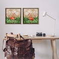 thumbnail image 3 of Stupell Industries Flamingoes in the Jungle Animals Painting Brown Floater Framed Canvas Art Print Wall Art, 18 x 18, Set of 2, 3 of 10