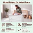 thumbnail image 6 of ELLEGHT 3-Drawer Dresser Changer, Changing Table, Nursery Dresser with Safety Belt, Guardrails & Changing Top for Baby Nursery in White, 6 of 8