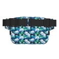 thumbnail image 3 of Kdxio Blue Lotus Flower Crossbody Double Layer Waist Bag Belt Bag for Unisex Fanny Pack Fashion Waist Packs for Hiking Running Shopping Traveling, 3 of 9