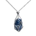 thumbnail image 1 of Collar de piedra natural Sonducket con colgante único de cadena para mujer color azul, 1 of 6