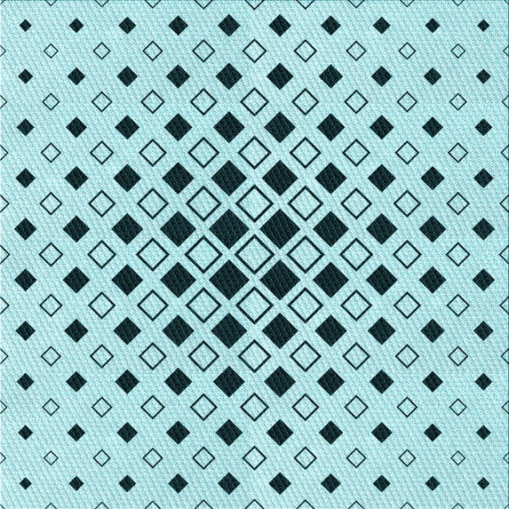 Ahgly Company Indoor Square Patterned Seafoam Green Area Rugs, 4' Square
