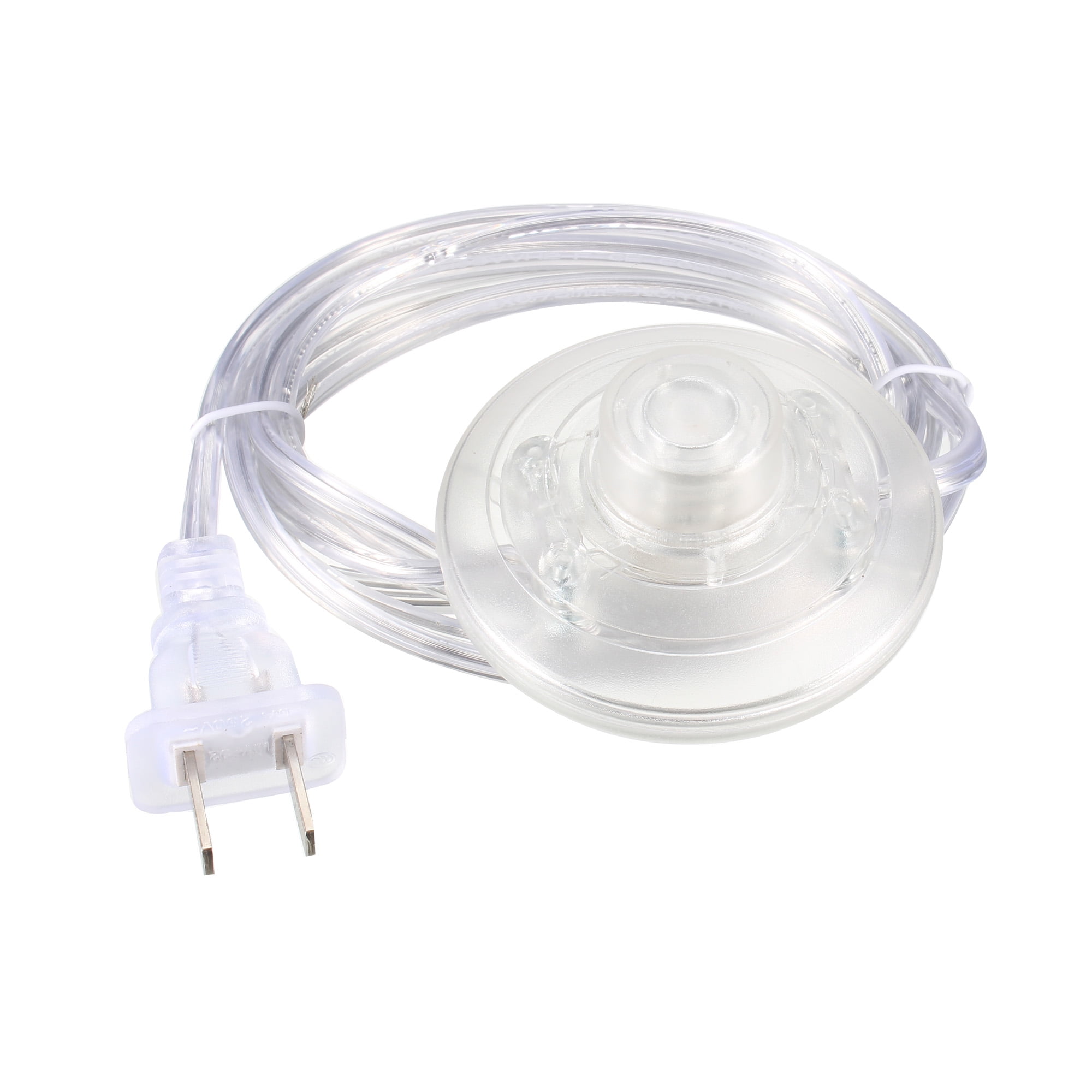 Inline Foot Pedal Push Button Switch, Round Lamp Foot Control ON Off Footswitch with 1.8M Wire