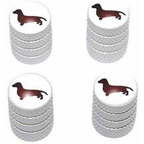 Dachshund Weiner Dog Tire Rim Wheel Aluminum Valve Stem Caps, Multiple Colors