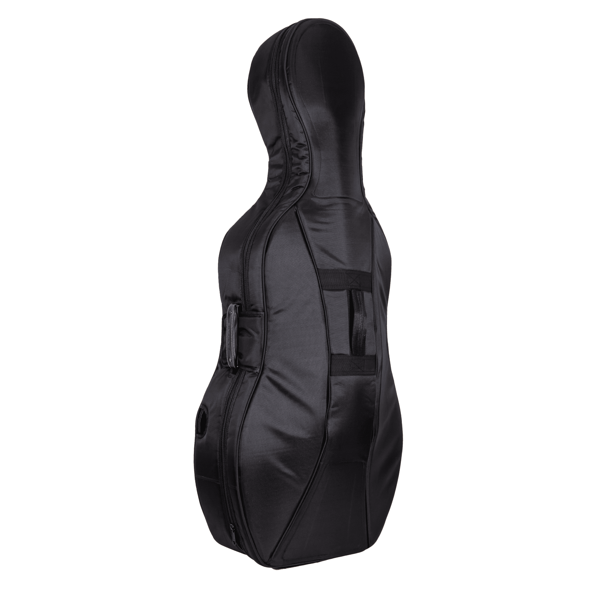Crossrock Ultra Carbon Fiber Case fits 4/4 Full Size Cello, Super lightweight as 6 lb, with Protective Cover, TSA Lock -Gilded Black