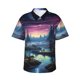thumbnail image 1 of Fotbe Fantasy Landscape Starry Night Camisa Hawaiana para Hombre Unisex – Camisa Casual de Verano con Botones de Manga Corta de Algodón y Lino,3X-Large, 1 of 7