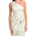 thumbnail image 3 of Aidan Mattox womens  Jacquard Column Dress, 2, White, 3 of 4