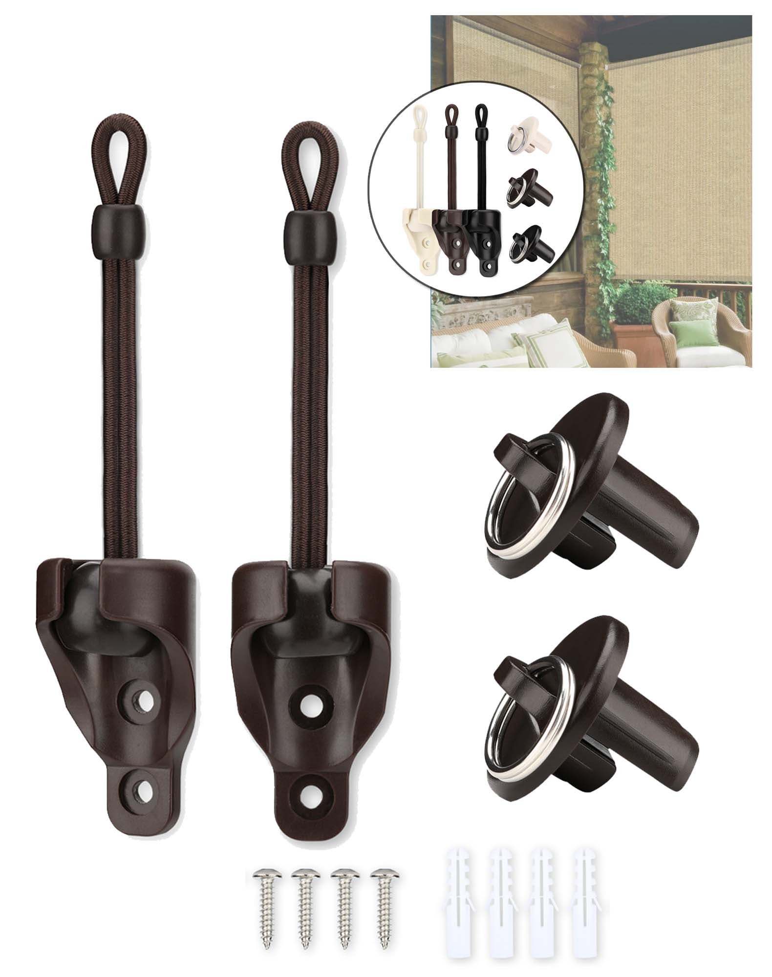 VASTEO Shade Replacement Parts,Shade Tie Downs and End Cap ,Weather