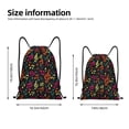thumbnail image 2 of Xecao Music Notes Pattern Sports Drawstring Backpack - String Swim Gym Bag with Wet Proof Pocket for Women&Men-Small, 2 of 6