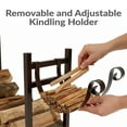 thumbnail image 6 of Sunnydaze 30.5" Indoor or Outdoor Powder-Coated Steel Log Holder with Kindling Holder, 6 of 11