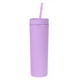 thumbnail image 1 of Vaso Flaco Unique Bargains Vaso Reutilizable 16Oz Púrpura Claro Doble Pared, 1 of 6