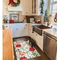 thumbnail image 2 of Vintage Christmas Indoor Door Mat Entrance Rug, Xmas Tree Red Flowers Winter Plants Rug, Country Floral Christmas Small Area Rugs for Kitchen Bathroom Entryway Bedroom, 2 of 3