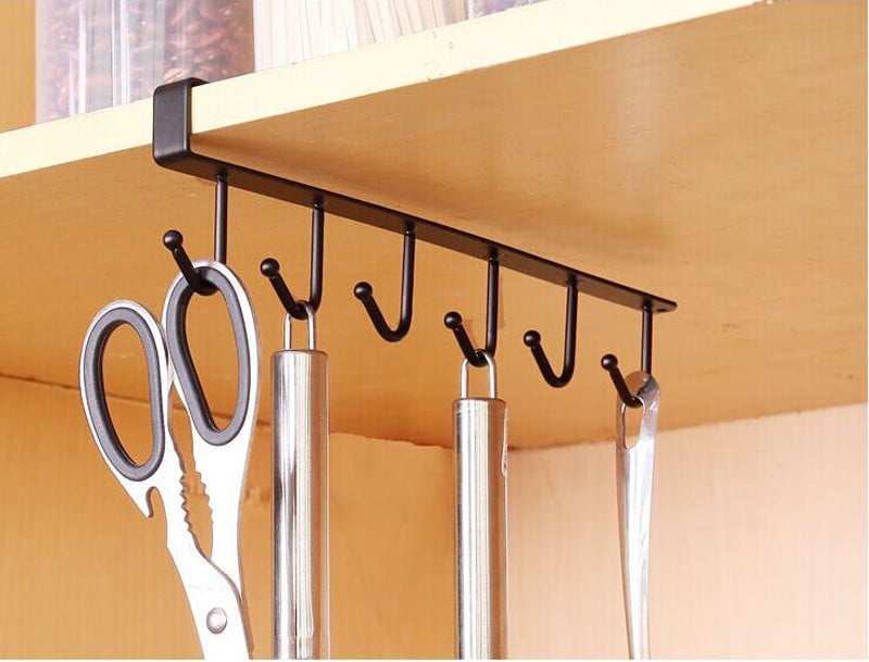 Matoen Mug Coffee Glass Cup Iron Stand Dry Rack Bar Home Kitchen Storage 6 Hooks