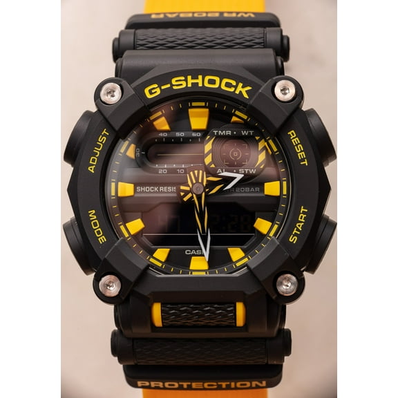 Casio G-Shock INT-GA-900A-1A9DR Black Yellow Industrial Style Mens Watch