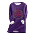 thumbnail image 1 of Pntutb Hauts de Noël pour Femmes Liquidation Mode pour Femmes Impression de Noël Manches Régulières Hiver Ample Vacances Décontracté Manches Col Rond Chemise Hauts, 1 of 2