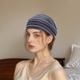 thumbnail image 5 of Unique Bargains Women's 1pc Fashion Stripes Wide Headwrap 9.45"x6.69" Blue, 5 of 5