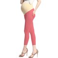 thumbnail image 2 of Maternity Women's Cropped Jeggings - Coral XS, 2 of 3