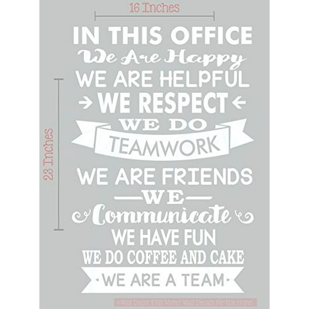In This Office We are a Team Vinyl Lettering Decals Stickers Art Work ...
